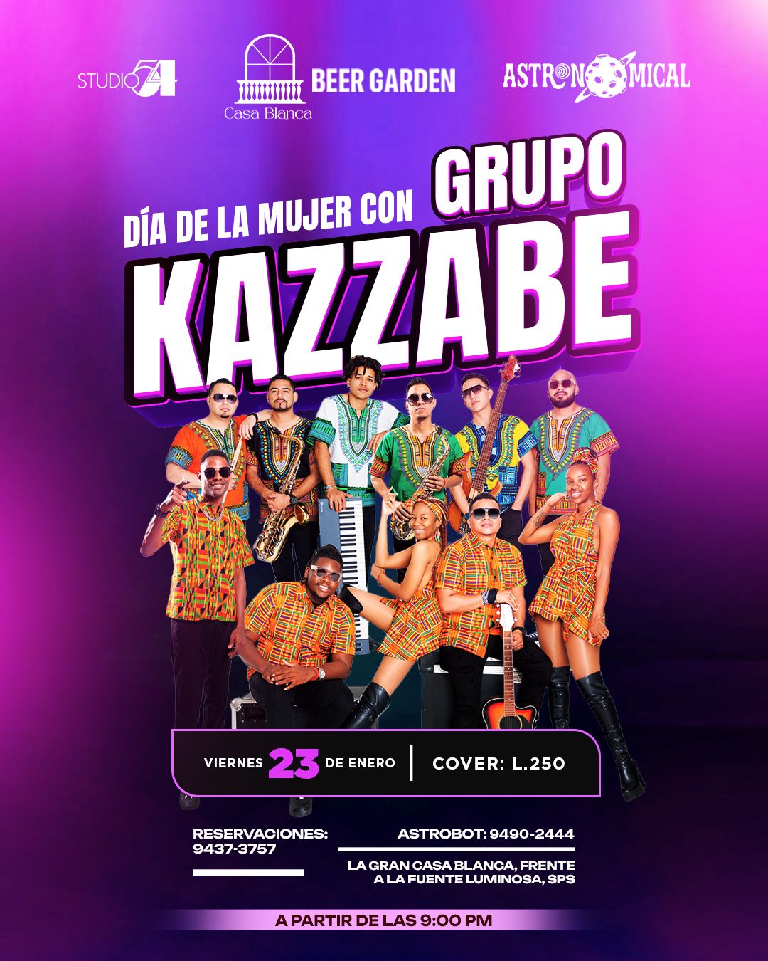 Día de la Mujer con Grupo Kazzabe